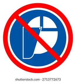 Face Shield Required  Symbol Sign ,Vector Illustration, Isolate On White Background Label.EPS10