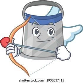 Face shield in sweet romantic cupid cartoon drawing with arrow