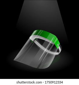 face shield vector illustration eps 10