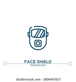 face shield vector line icon. Simple element illustration. face shield outline icon from technology concept. Can be used for web and mobile
