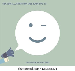 Face sign icon, vector illustration. Flat design style