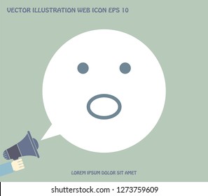 Face sign icon, vector illustration. Flat design style