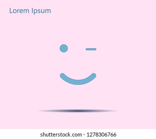 Face sign icon, vector illustration. Flat design style