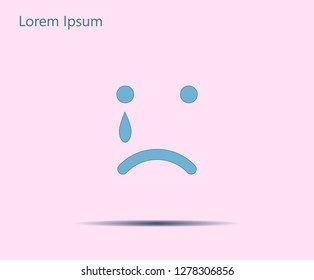 Face sign icon, vector illustration. Flat design style