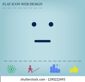 Face sign icon, vector illustration. Flat design style