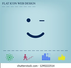Face sign icon, vector illustration. Flat design style