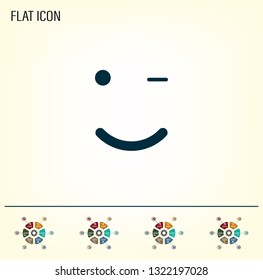 Face sign icon, vector illustration. Flat design style