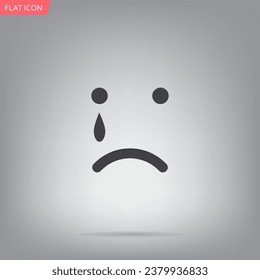 Face sign icon, vector illustration. Flat design style