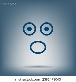 Face sign icon, vector illustration. Flat design style