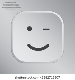 Face sign icon, vector illustration. Flat design style
