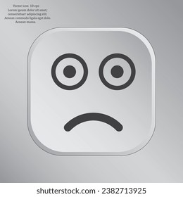 Face sign icon, vector illustration. Flat design style