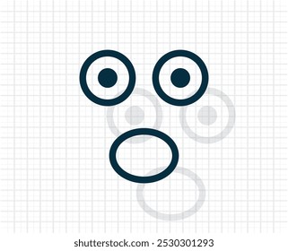 Face sign icon, vector illustration. Flat design style