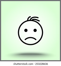face sign icon, vector illustration. Flat design style 