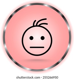 Face sign icon, vector illustration. Flat design style 