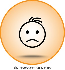 face sign icon, vector illustration. Flat design style 