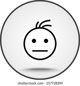 Face sign icon, vector illustration. Flat design style 
