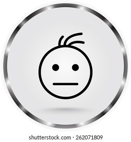 Face sign icon, vector illustration. Flat design style 