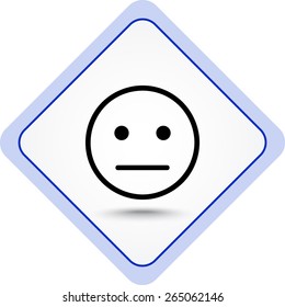 Face sign icon, vector illustration. Flat design style 