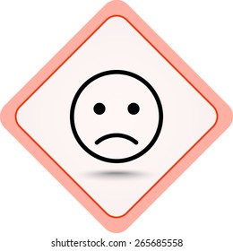 Face sign icon, vector illustration. Flat design style 
