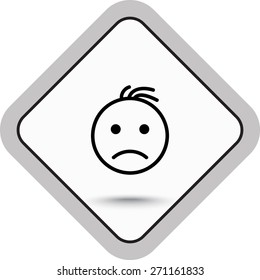 Face sign icon, vector illustration. Flat design style 