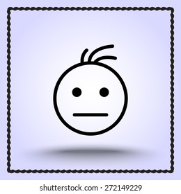 Face sign icon, vector illustration. Flat design style 