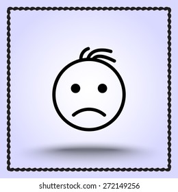 Face sign icon, vector illustration. Flat design style 