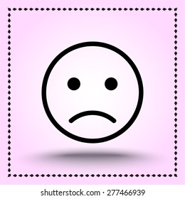 Face sign icon, vector illustration. Flat design style 
