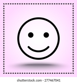 Face sign icon, vector illustration. Flat design style 