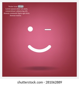 Face sign icon, vector illustration. Flat design style