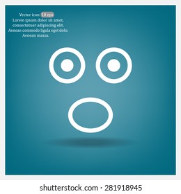 Face sign icon, vector illustration. Flat design style
