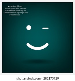 Face sign icon, vector illustration. Flat design style