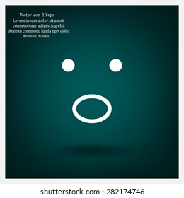 Face sign icon, vector illustration. Flat design style