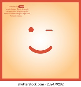 Face sign icon, vector illustration. Flat design style