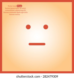 Face sign icon, vector illustration. Flat design style