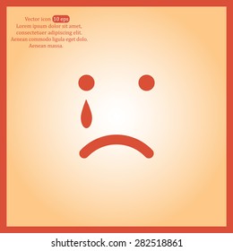 Face sign icon, vector illustration. Flat design style