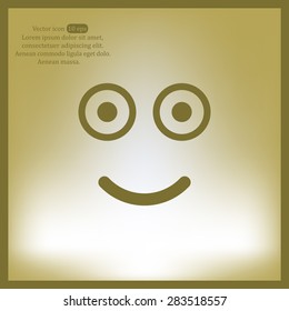 Face sign icon, vector illustration. Flat design style