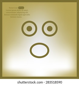 Face sign icon, vector illustration. Flat design style