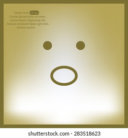 Face sign icon, vector illustration. Flat design style