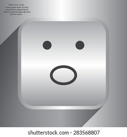 Face sign icon, vector illustration. Flat design style