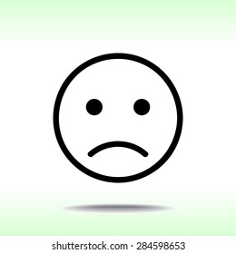 Face sign icon, vector illustration. Flat design style 