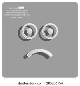Face sign icon, vector illustration. Flat design style