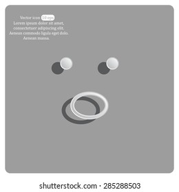 Face sign icon, vector illustration. Flat design style