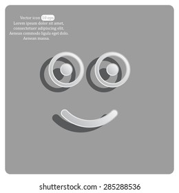 Face sign icon, vector illustration. Flat design style