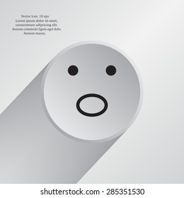 Face sign icon, vector illustration. Flat design style
