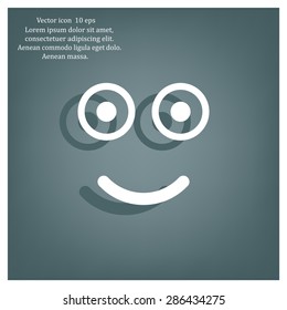 Face sign icon, vector illustration. Flat design style