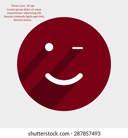 Face sign icon, vector illustration. Flat design style