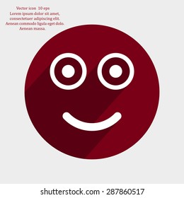 Face sign icon, vector illustration. Flat design style