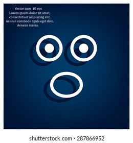 Face sign icon, vector illustration. Flat design style