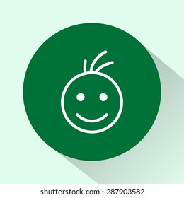 Face sign icon, vector illustration. Flat design style 