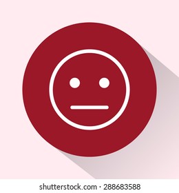 Face sign icon, vector illustration. Flat design style 